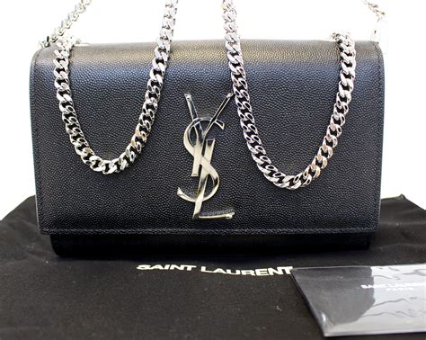 black leather ysl chain bag|ysl black handbag.